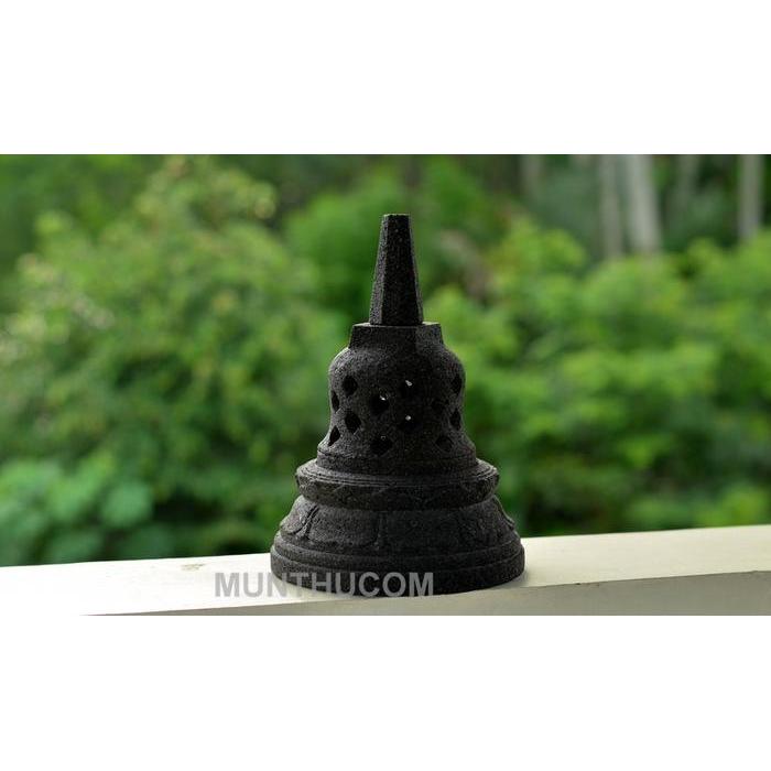 Miniatur Stupa Candi Borobudur Batu Gunung Merapi / Candi Ukuran 16cm