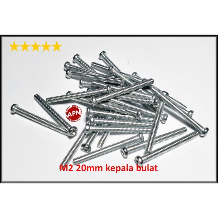 "New" 50PCS Baut 2mm / baut M2 /screw M2 panjang 20mm