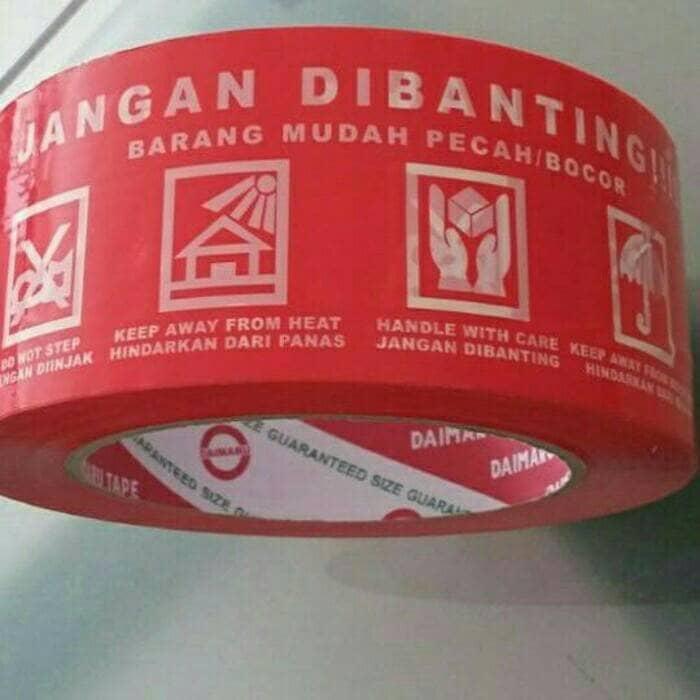 "New" Lakban fragile daimaru merah jangan dibanting
