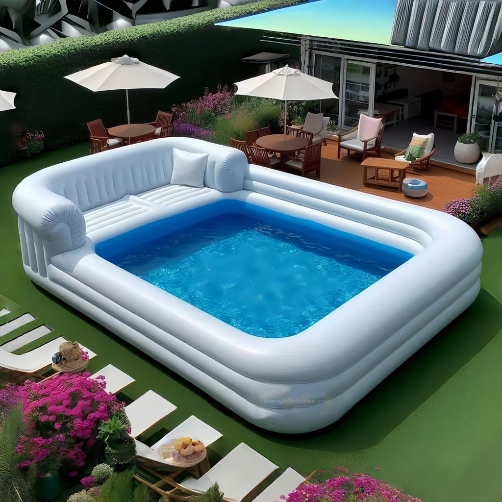 New Factory Inflatable Pool Sofa Lounge Sofa Pool Beach Airtight Water Playing Bar Pool with Sofa