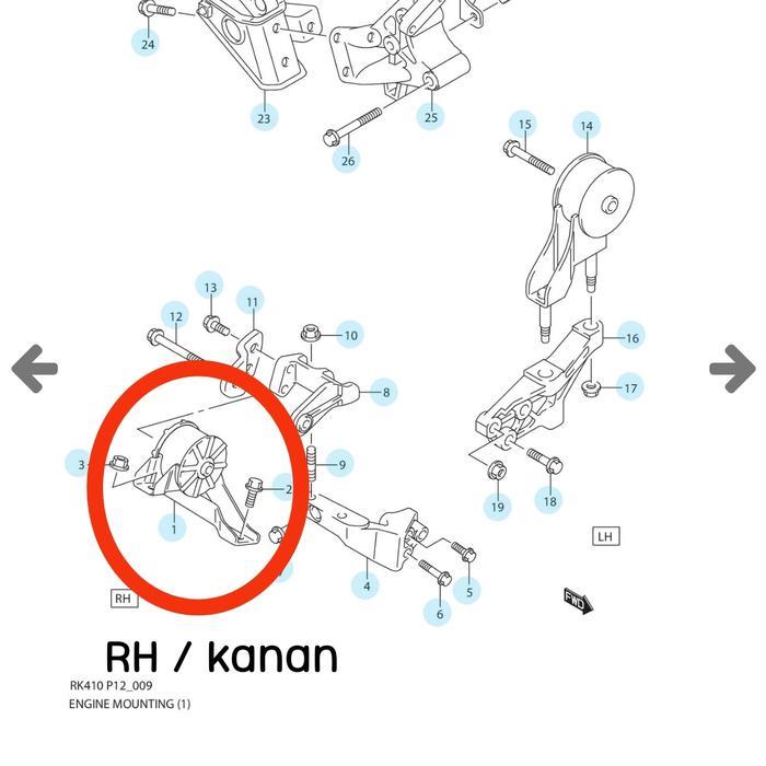engine mounting dudukan mesin kanan karimun estilo