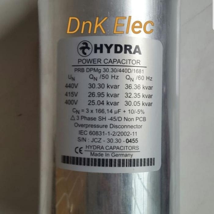 Capacitor/Capasitor/Kapasitor 25kvar//25 kvar 400V Merk Hydra