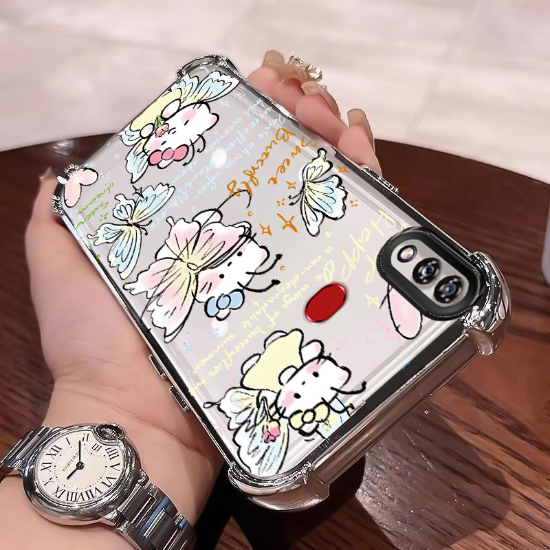 Casing Hp Untuk Samsung A10s M01s Case Kucing Kupu-Kupu Bening Tebal Cesing silikon Kasing SoftCase 