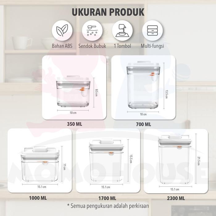 Momo House Tempat Susu Bubuk Bayi Toples Susu Bubuk Milk Powder Container Wadah Susu Bubuk Toples