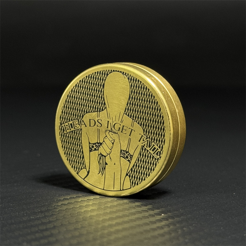 Sexy Beauty Back Fidget Toys Magnetic EDC Fidget Coin Brass Stress Relief Toy ADHD Tool Stress