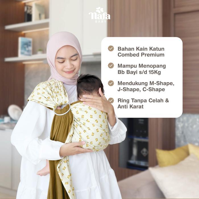 Nafa Baby - Gendongan Bayi Ring Sling Kaos Bolak Balik Gendongan Ring Sling Kaos 2 In 1
