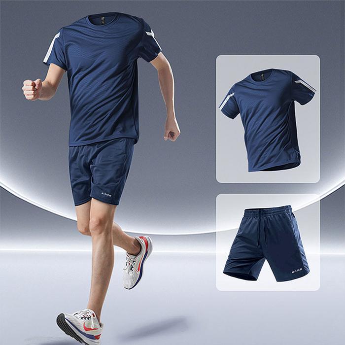 Unique Yoga - Jersey Olahraga Pria 1Satu Set Baju Olahraga Pria 2Pcs Bernapas Dan Cepat Kering Sport