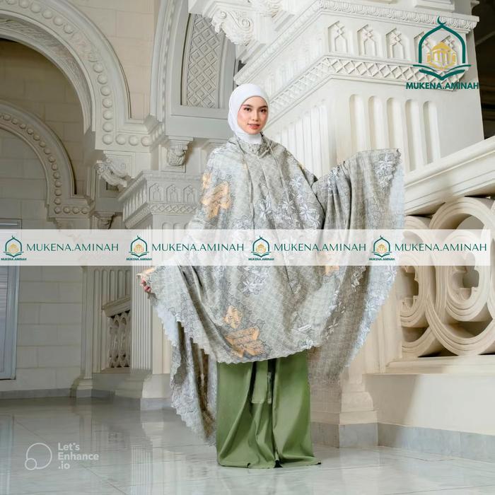 PREMIUM MUKENA.AMINAH MUKENA DEWASA SUKMA ARUNIKA LASER CUT KATUN MOTIF IMPORT PREMIUM