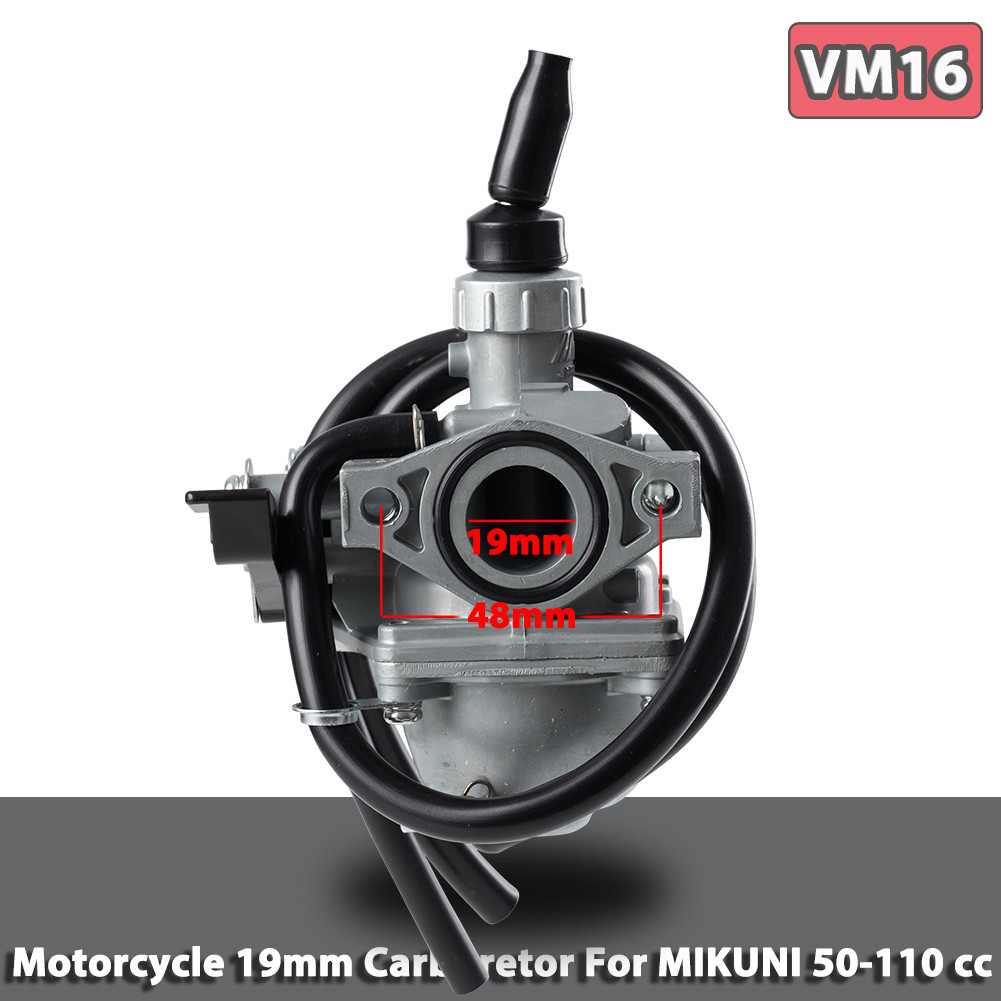 VM16 19mm Carburetor For MIKUNI 50 70 90 100 110cc Dirt Pit Bike Atv Quad Buggy Go Kart Monkey Motob
