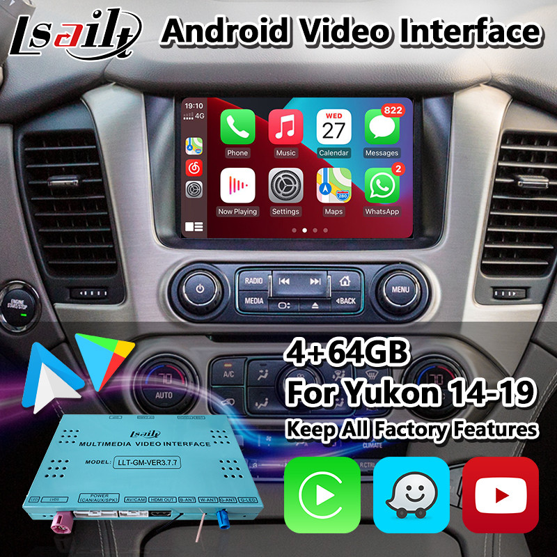 Lsailt Car Intergation Android Video Play Interface for GMC Yukon Denali Tahoe Mylink System 2014-20