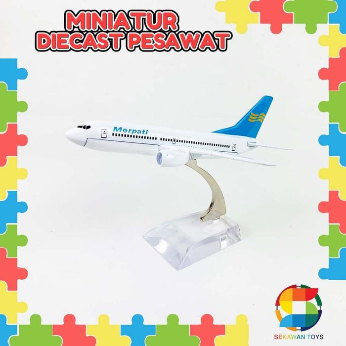 MAINAN PESAWAT DIE CAST/ MINIATUR PESAWAT MERPATI/ MAINAN MINIATUR DIE CAST PESAWAT TERBANG MERPATI