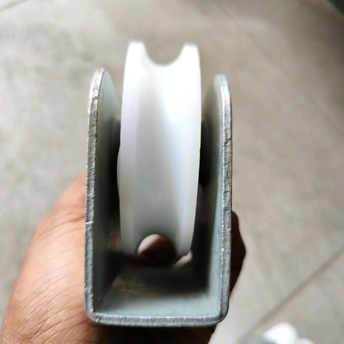 Premium Roda Pintu Pagar Nilon 10Cm Roda Dobel Bearing Pintu Gerbang 1 Pcs Original