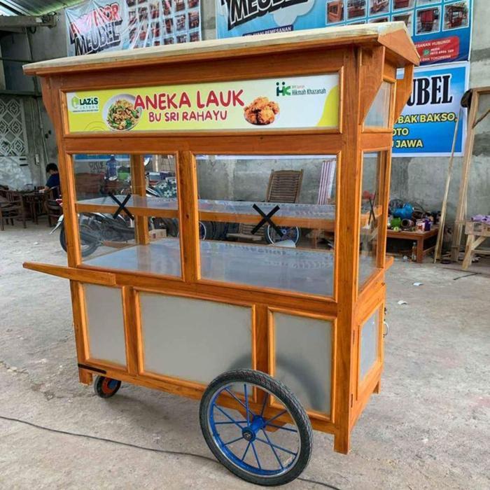 Gerobak ayam goreng bakar - tanpa roda