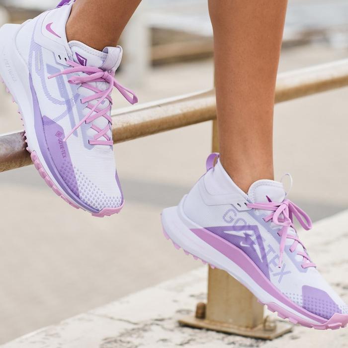 READY NIKE REACT PEGASUS TRAIL 4 GORETEX WATERPROOF RUNNING 'PURPLE/GREY' PROMO BIG SALE TERBARU