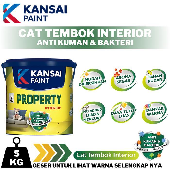Kansai Property Interior 5Kg Abu Abu Cat Tembok Dalam Ruangan Warna Abu Abu 5Kg Co