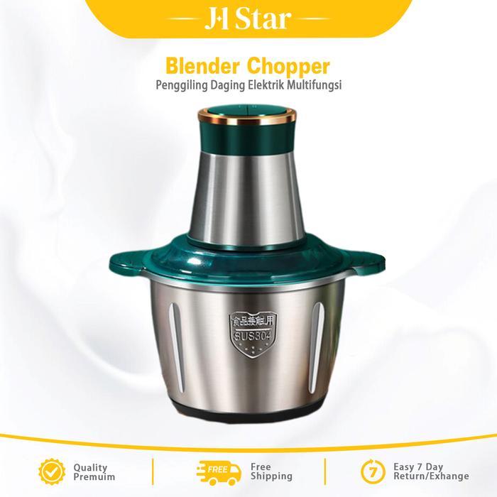Philips - Penggiling Daging Elektrik Multifungsi Blender Stainless 2L Hijau Penggiling Mixer Fruit