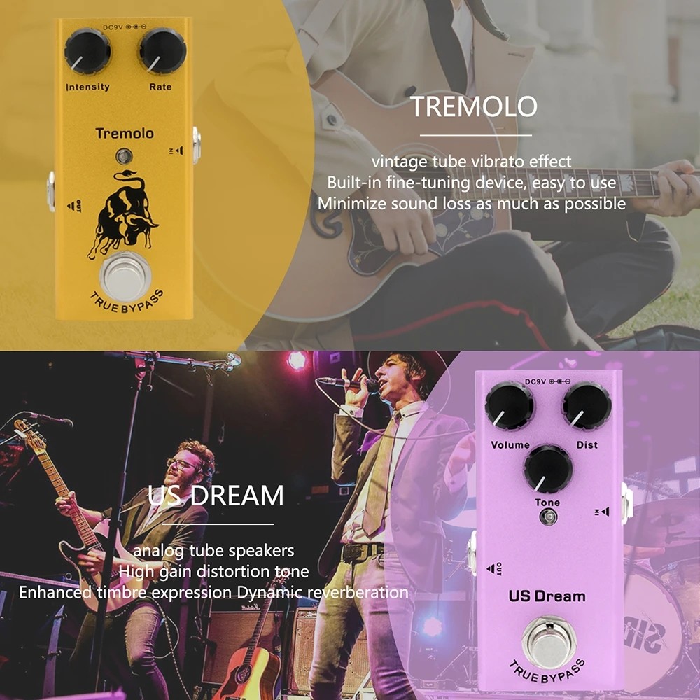 Electric Guitar Effect Pedals Vintage Overdrive Analog Delay Digital Delay Modulation Single Type