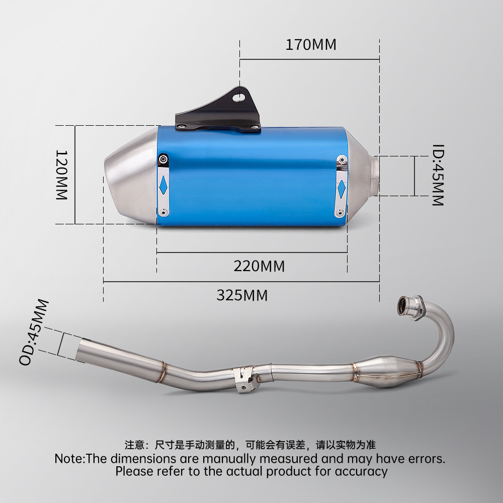 For CRF230F CRF 230F 230 2003-2019 complete motorcycle exhaust muffler system