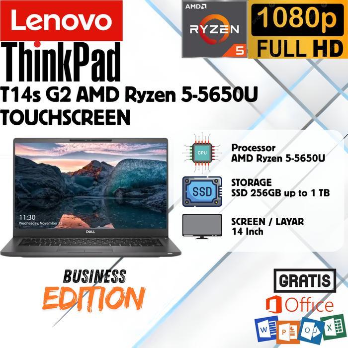 Laptop Lenovo Thinkpad T14s G2 AMD Ryzen 5 Pro 5650U | RAM 16GB | SSD 1 TB | 14 Inch | Windows 11 - 