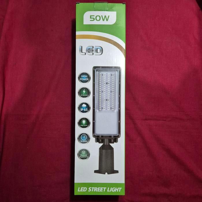Lampu Tembak Jalan PJU LED + Photocell Sensor Cahaya 50W IP65 Outdoor LED STREET LIGHT