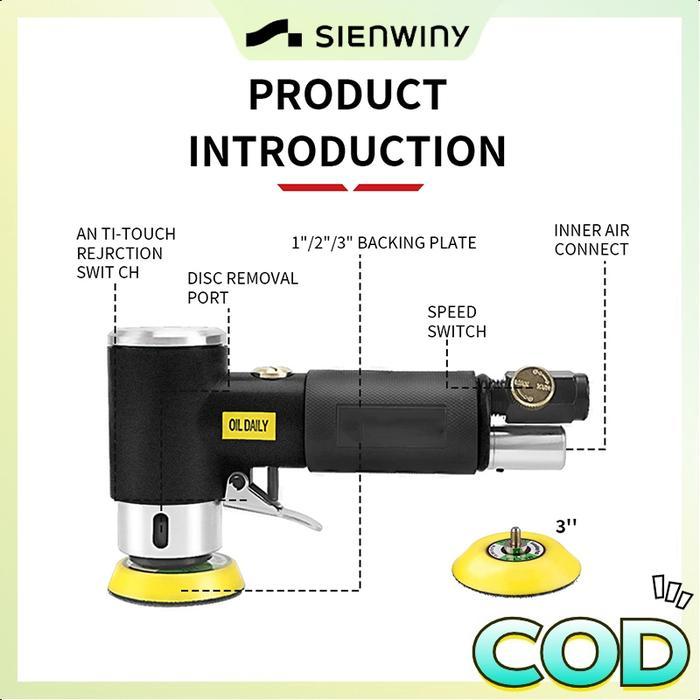Krisbow Modern - IndonesiaPolisher Air Sander 2 Inci/3 Inci Mesin Pengamplasan Pneumatik Untuk