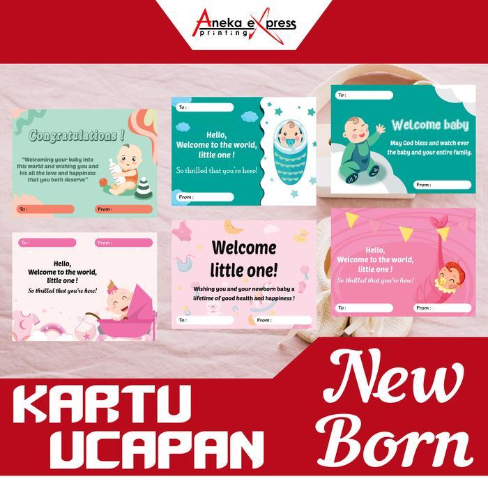 Kartu Ucapan New Born New Born Card Greeting Card New Born Gift