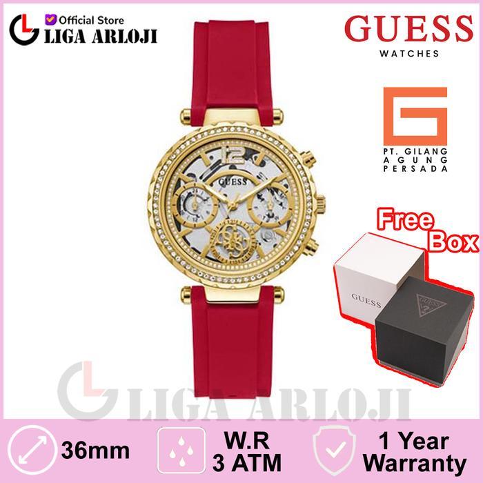 Sedia Guess Watches GW0484L1 Original SOLSTICE Jam Tangan Wanita Analog Red
