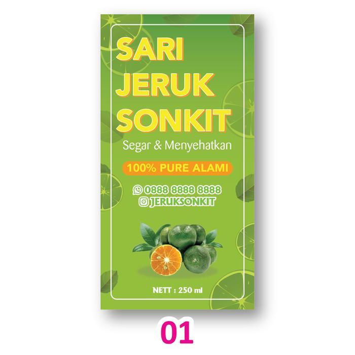 "New" Stiker Label Premium Botol Minuman Kopi / Tea / Jamu 20 pcs