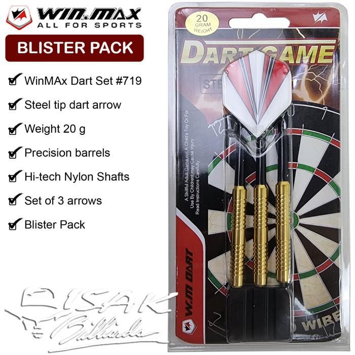 Promo Winmax Steel Tip Dart Arrow - 719 Blister Pack Panah Jarum Papan Darts