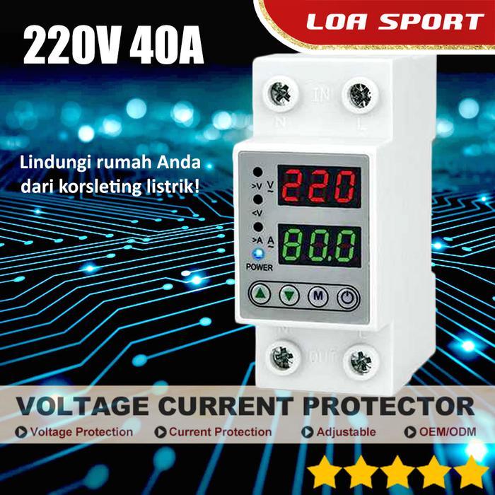 MCB Digital Pengaman Pemutus Arus Listrik Berlebih 220V 40A LCD