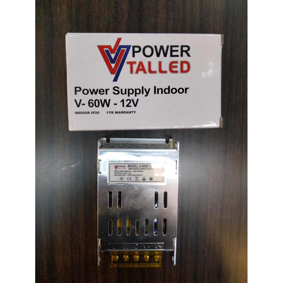 ADAPTOR / POWER SUPPLY INDOOR TALLED 12v 5a 60W