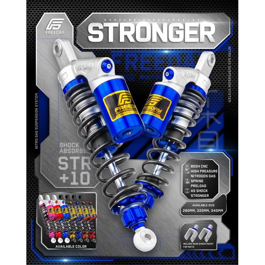 Freeday Shockbreaker Shock Tabung Belakang Stronger Bebek Vega Fizr Rx King Jupiter Z