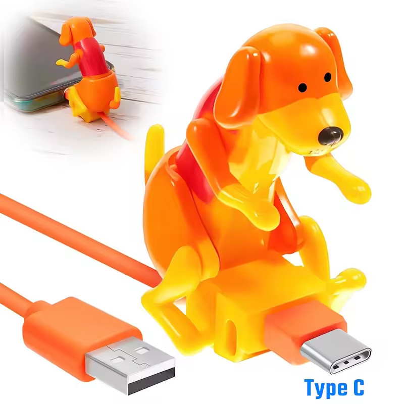 Funny Humping Dog Fast Charger Micro USB/IOS/Type-C Charging Data Cable for Apple Android Phone