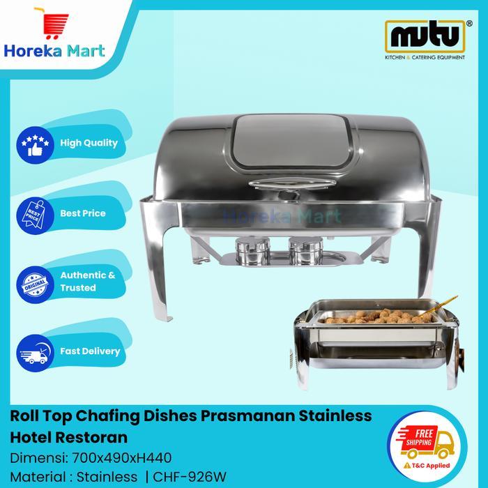 Chafing Dish Stainless Steel Pemanas Makanan Prasmanan Catering Hotel MUTU CHF926W