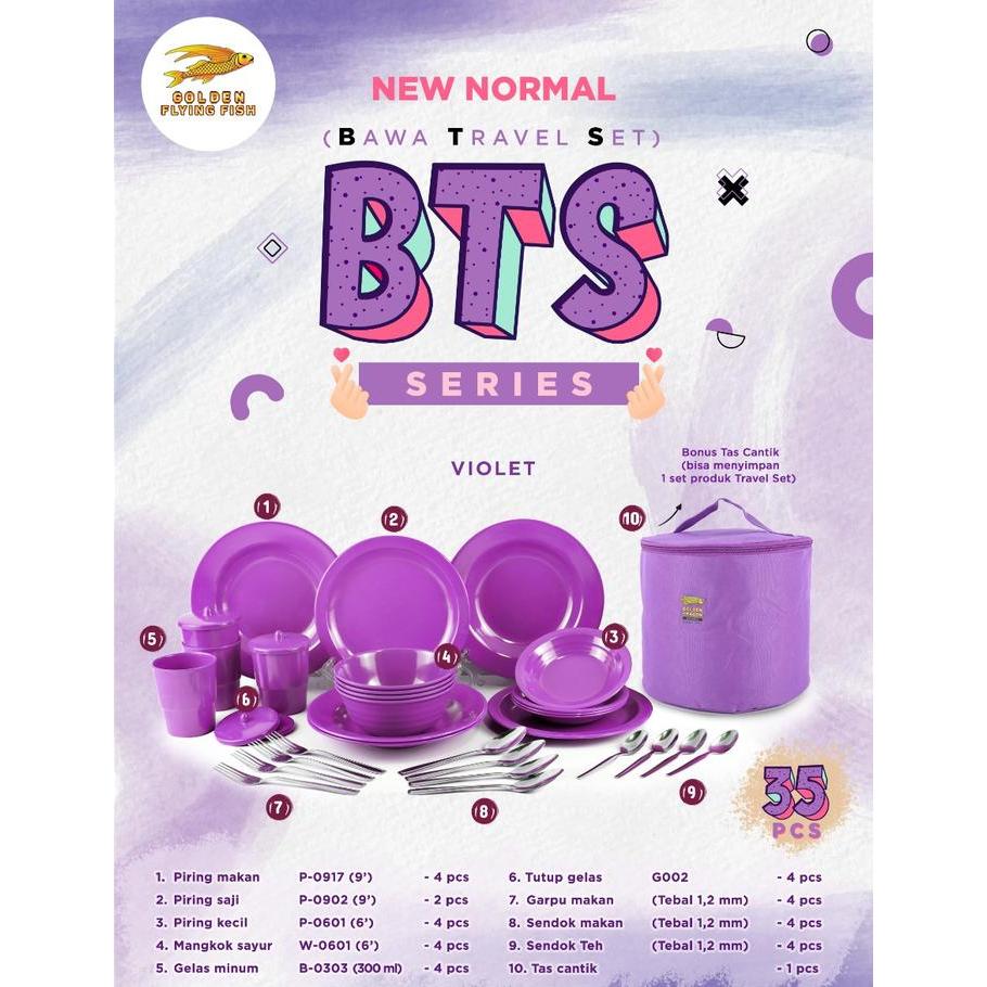 BTS Series - Piring Melamin Set 35pcs - Golden Dragon - Melamine