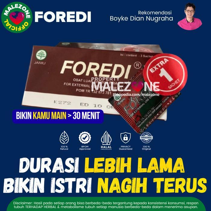 Terlaris Obat Herbal Foredi Gel Free 1 Sachet Kuat Oles Pria Asli Original Bpom