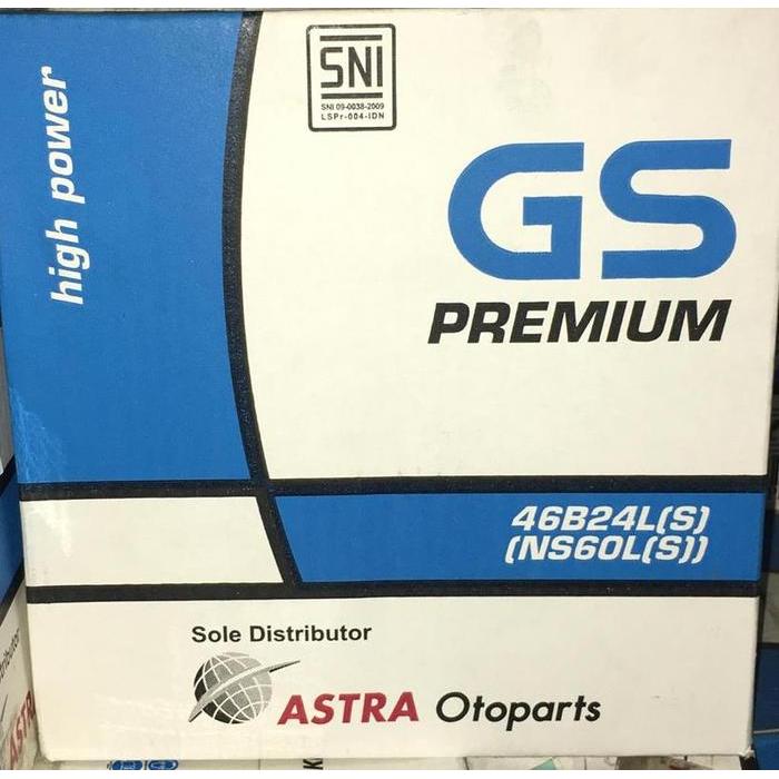 AKI MOBIL GS ASTRA TYPE GS PREMIUM 46B24L (S) NS60L 12V 45AH -06729