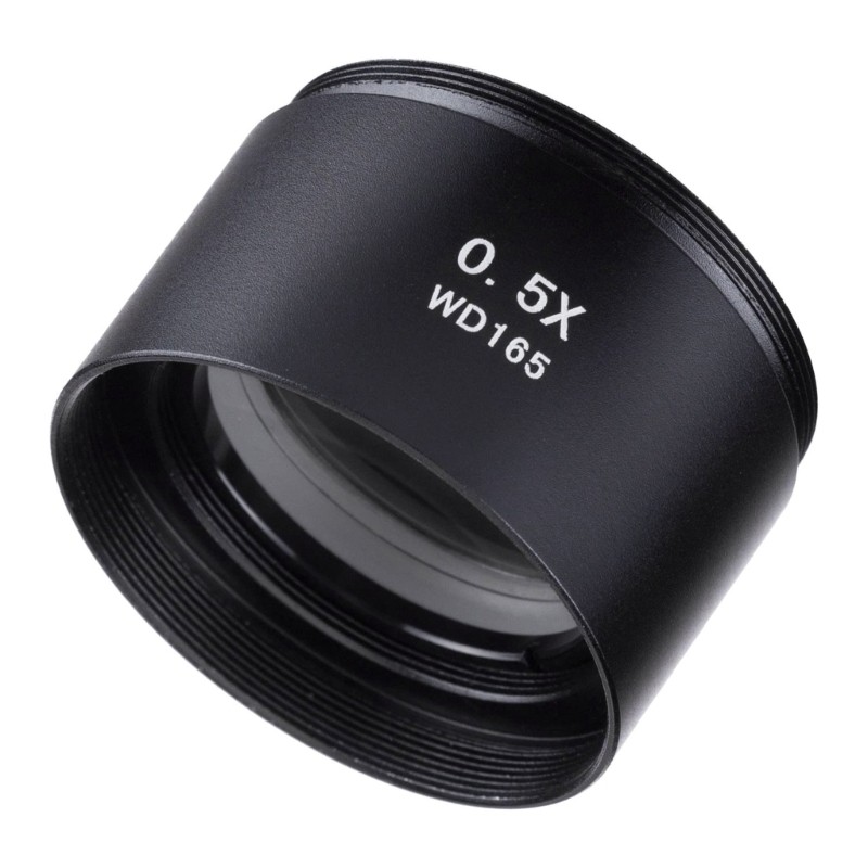 WD165 0,5X Mikroskop Stereo Trinokuler Lensa Objektif Tambahan Lensa Barlow Benang 48Mm