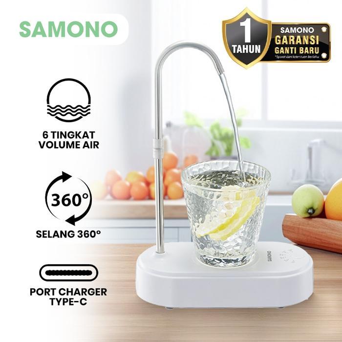 SAMONO Pompa Air Galon Meja Elektrik Rechargeable Electric Desktop Water Dispenser