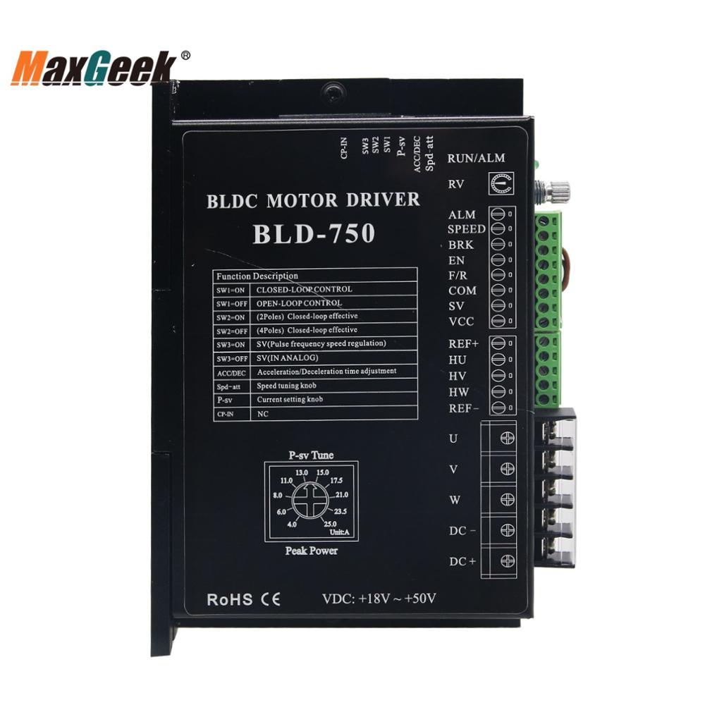 Maxgeek Bld-750 Bldc Dc Brushless Motor Driver Controller 750W W/ Hall For Brushless Dc Motor