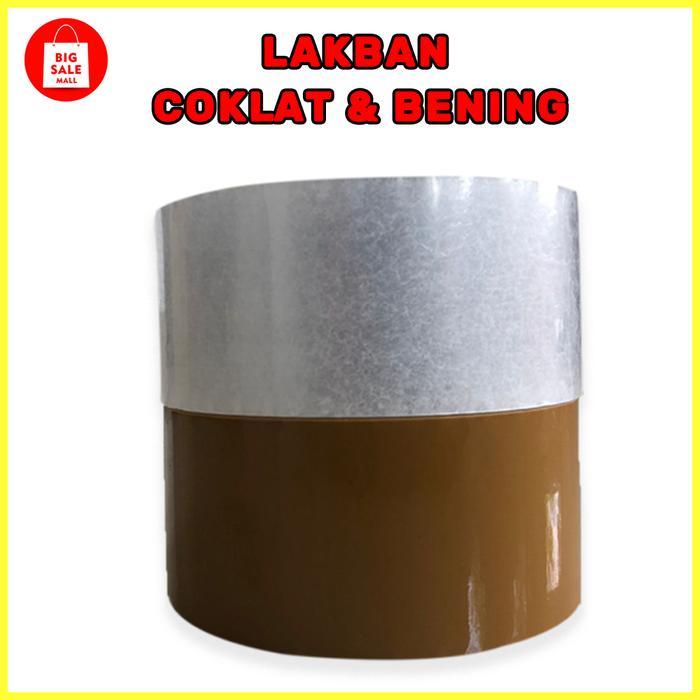 Lakban Isolasi Bening Coklat 45mm 48mm 80 yard 90 yard 100 yard