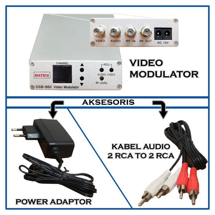 video modulator matrix DSB 860 pengubah av ke rf