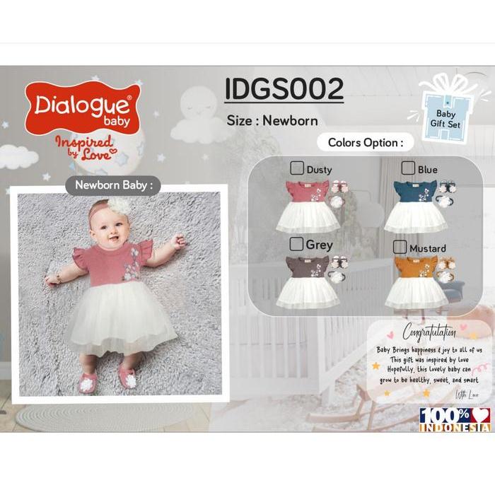 Dialogue Baby Premium Baby Gift Set Dress Tutu Kado Bayi Perempuan