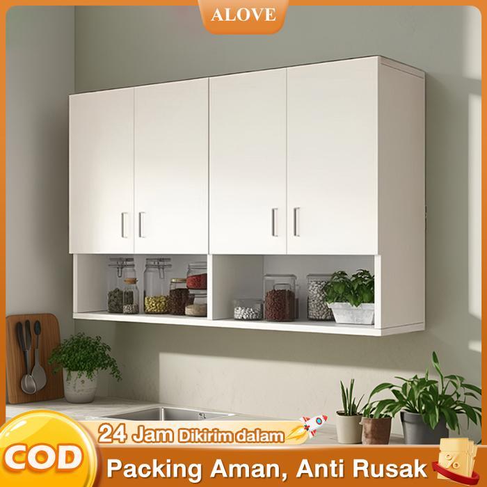 ALOVE Kitchen Set Atas 4 Pintu Minimalis Lemari Dapur Gantung Rak Dapur Gantung Kabinet Dapur