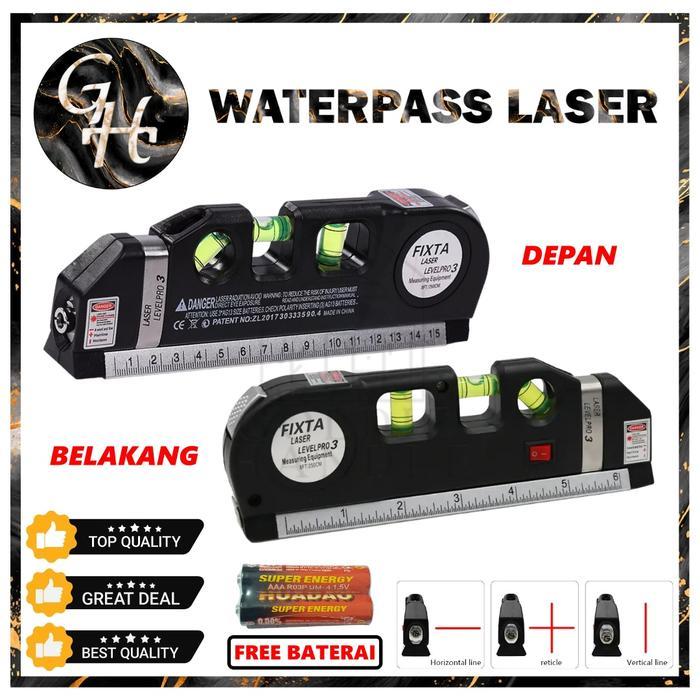 Waterpass Laser Level Pro 3 Penggaris Laser Waterpass Meteran Laser 250 Cm Laser Level Pro 3