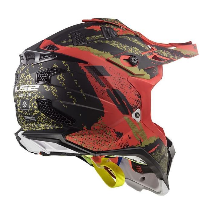 Helm Ls2 Mx470 Subverter Claw Matt Black Red
