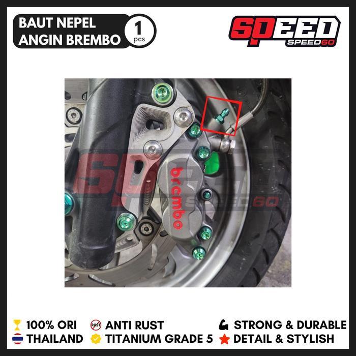 Titanium Probolt Baut Nepel Angin Kaliper Brembo Grade 5 King Nut Thailand
