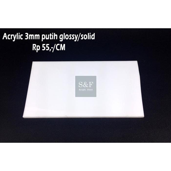 AKRILIK POTONGAN 3MM PUTIH / ACRYLIC 3MM / AKRILIK LEMBARAN / AKRILIK