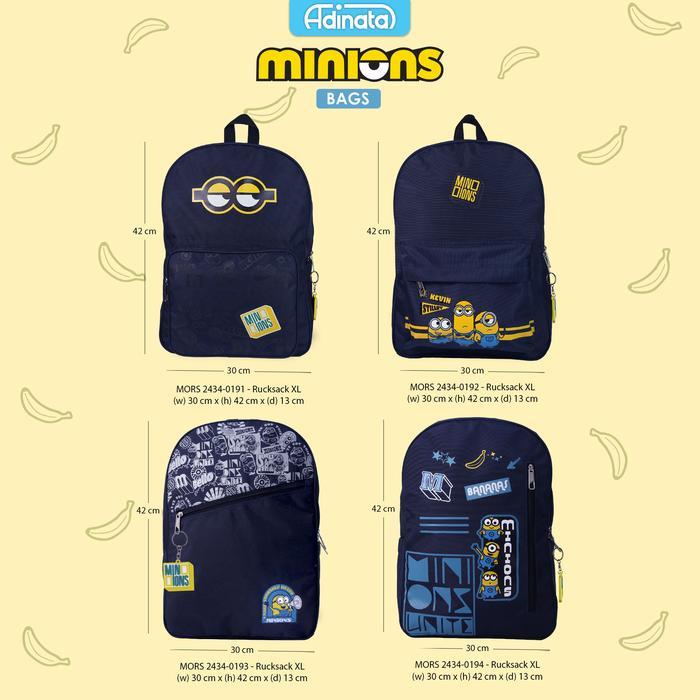 Adinata Tas Sekolah Xl 2434-0193 Anak Laki-Laki Sd Smp Sma Minion Tas Punggung Laki-Laki