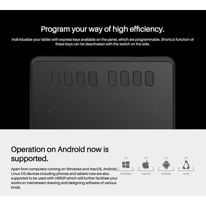 HUION H950P Graphic Digital Drawing Pen Tablet Design Alt H640P HS611